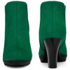 BLISSFUL STEP Round Toe Block Heels Chelsea Ankle Boots for Women - 2 of 3