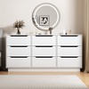 TiramisuBest White 8-Drawer Dresser,47.2'' Wide Wooden Chest with Large Capacity Storage for Bedroom, Living Room & Entryway - 2 of 4