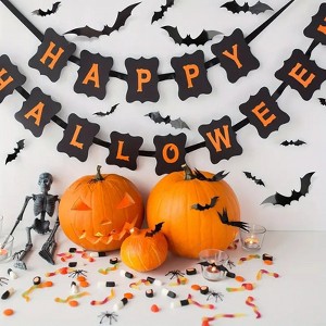 Halloween Bat Costume Stickers Scary Charming Design Quick Stick Peel Off Water Resistant Long Lasting Great for Kids Adults Parties Halloween Night - 1 of 4