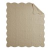 Sapphtopaz Oversized Quilted Throw Blanket with Scalloped Edges, 60x72" Microfiber & Cotton Filled Decorative Throw Blanket for Couch or Bed - 2 of 4