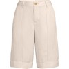 Lands' End Women's Linen Blend High Rise Pintuck 12" Bermuda Shorts - 3 of 3