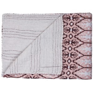 Taj Hotel Kantha Cotton Throw | 50"x70" | D - 1 of 4