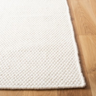 Ivory Hand Tufted Wool Rectangular Area Rug, 3' x 5'