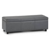 CAVINAS Faux Leather Storage Ottoman Bench,Upholstered Ottoman with Stitching Design for Living Room,Bedroom - 2 of 4