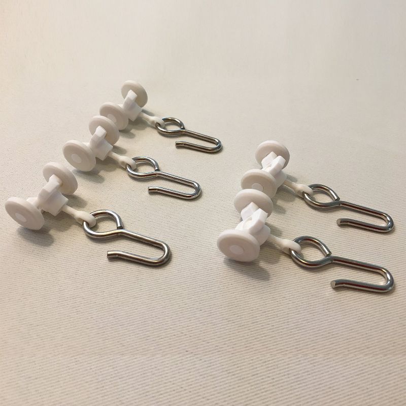 Room/Dividers/Now Curtain Track Roller Hooks & Curtain Rail Ceiling Gliders Set, Pack of 10, 5 of 8