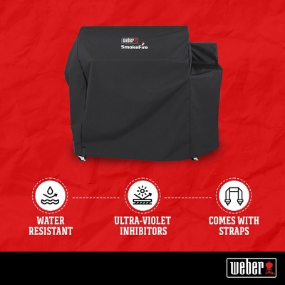 Weber SmokeFire Black Weather Resistant Grill Cover for EX6 Series