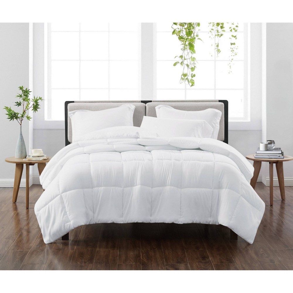 Photos - Duvet King 3pc Solid Comforter Set White - Cannon Heritage