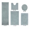 Edge Bath Rug 100% Premium Cotton Ultra-Soft Water Absorbent Tufted Solid Reversible 5 Piece Bathroom Rug Set for Machine Washable Bathmat - 2 of 4