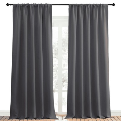 NICETOWN Blackout Curtains Rod Pocket Thermal Insulated Privacy Drapes (2 Panels)