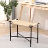 KTMBDW Handwoven Paper Rope Ottoman, Vanity Stools for Entryway Natural Footstool for Living Room, Bedroom - 4 of 4