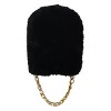 Dress Up America Adult Bearskin Costume Hat – Royal Guard Style Black Faux Fur Hat for Halloween - 2 of 3