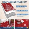 Christmas Area Rug, Christmas Tree Print Throw Carpet with Non Slip Backing, Low Pile Stain Resistant Floor Carpet for Living Room, Bedroom - 3 of 4