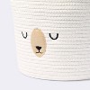 Medium Coiled Rope Round Basket Sleepy Bear - Cream - Cloud Island™ - image 3 of 4