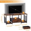 Itopfox TV Stand with Drawers and Open Shelves for 65 60 55 Inch TVs, Industrial Media Console Table for Living Room, Bedroom, Office, Rustic Brown - 4 of 4
