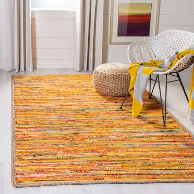 Montauk Gold and Natural Handwoven Cotton Rug 3' x 5'