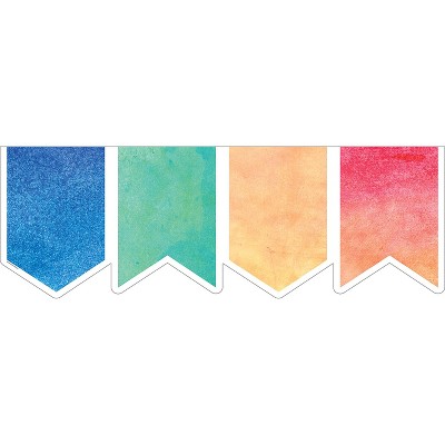Teacher Created Resources Big Big Border Watercolor Pennants 12" x 35" (TCR8981)