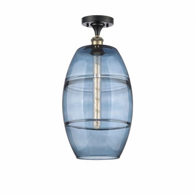 Vaz - 1 Light Semi-Flush Mount In Industrial Style-19.75 Inches Tall and 10 Inches Wide