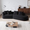 KWPZQEB 112" Oversized Sectional Sofa, 4-Seater Curved Sofa with Upholstered, Modern Cloud Couch with Deep Seat & 4 Throw Pillows for Living Room - 2 of 4