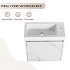 Vynxaria 16'' Floating Wall-Mounted Bathroom Vanity with Ceramic Sink & Soft-Close Cabinet Door, For Small Bathroom - 4 of 4