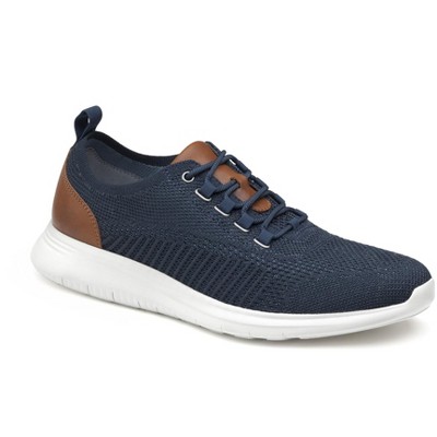 Johnston & Murphy Men's Amherst U-Throat Dress Casual Sneaker Shoe, Navy Knit, Size 11.5