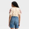 Women's Balloon Elbow Sleeve Eyelet Blouse - Universal Thread™ Cream Floral - 2 of 3