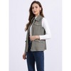 Allegra K Women's Zip-Up Sleeveless Turn Down Collar Cargo Utility Vest with Pockets - 2 of 4