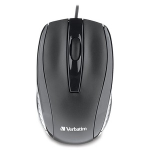 Verbatim® Universal Wired Optical Mouse in Black - 1 of 4