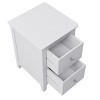 22.2"H Nightstand Bedside Table for Bedroom, End Table with 2 High Storage Drawers for Living Room, Kids Room, Wood Frame, White+Gray - 4 of 4