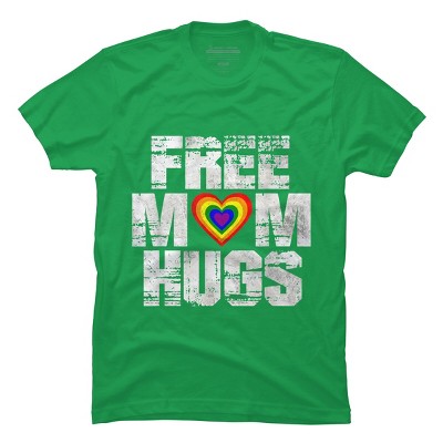 Adult Design By Humans Vintage Free Mom Hugs Heart Pride By Avocato T-Shirt