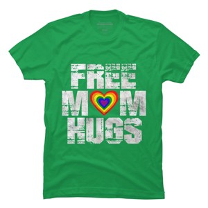 Adult Design By Humans Vintage Free Mom Hugs Heart Pride By Avocato T-Shirt - 1 of 2