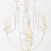 Elegant Vintage Three-Arm Candle Holder, France Style White Candle Holder with Crystal Decor, Tabletop Candelabra, 1pc - 4 of 4