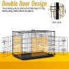 FDW Dog Crate for Medium Dogs 30 Inch Folding Metal WirePet Cage Double Door W/Divider Panel Indoor Outdoor Kennel Leak-Proof Plastic Tray,Black - 3 of 4