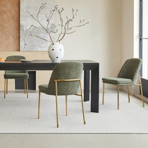 Spruce&Spring Modern Dining Chair with Metal Legs Set of 2 - 1 of 4