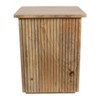 End Table with Square Ribbed Design for Small Spaces - Night Stand, Accent Furniture with Side Table Use - Bedroom, Living Room, with a Modern Look - 2 of 4