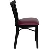 Emma and Oliver 2 Pack Three-Slat Ladder Back Metal Restaurant Chair - 4 of 4