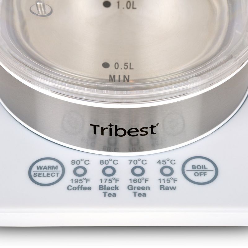 Tribest Raw Tea Kettle Glass Electric Brewing System – White, 6 of 11