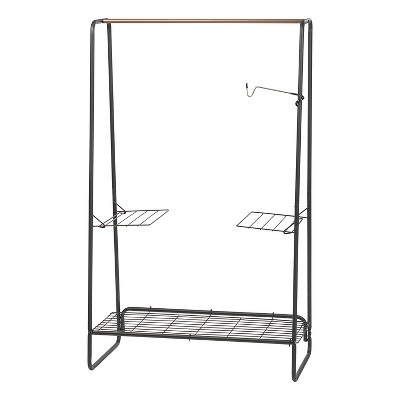 Iris Usa Clothes Rack With 3 Metal Shelves, Freestanding Clothing Racks ...