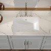 Aghana Digitals 18"x11" Modern White Rectangular Porcelain Undermount Bathroom Sink with Vertical - 2 of 4