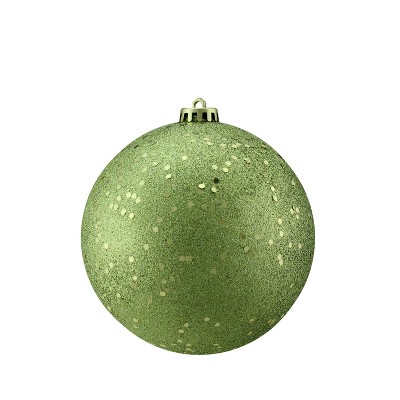 Northlight 6" Shatterproof Holographic Glitter Christmas Ball Ornament - Green