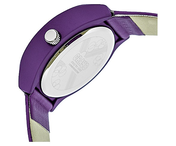 Crayo Atomic Women's Leatherette Strap Watch - Plum