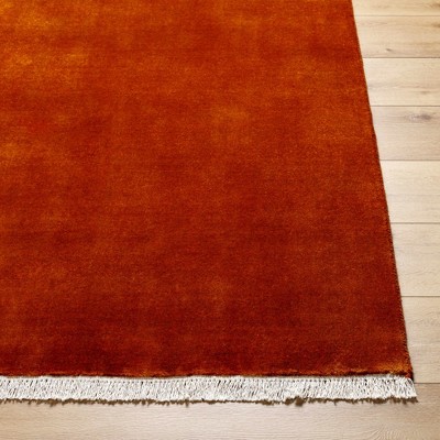 Hauteloom Myron Brick Red Wool Area Rug
