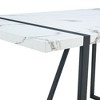 NicBex 55.1" Modern Rectangular Wood Dining Table 1.5" Thick Engineered Wood Tabletop with Metal Legs for Kitchen - 4 of 4