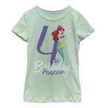 Girl's The Little Mermaid 4th Birthday T-Shirt