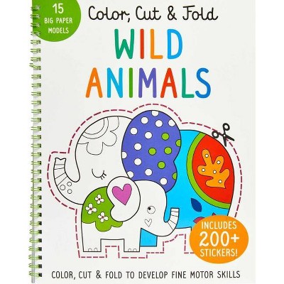 Color, Cut, and Fold: Wild Animals - (Iseek) by  Insight Kids (Paperback)