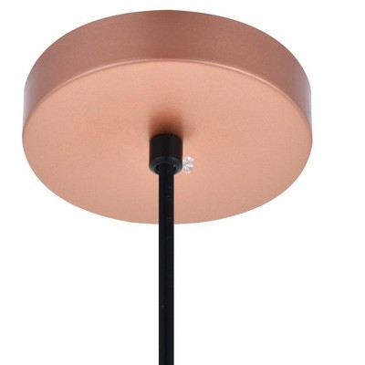 Honey Gold Aluminum Dome Pendant Light