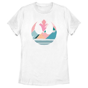 Women's Star Wars Coloring Easter Egg Rebel Alliance Logo T-Shirt - 1 of 4