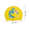 Unique Bargains Kid's Knitted PU Cartoon Dinosaur Swim Cap 1 Pc - 4 of 4