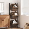 MAYEERTY 3-Tier Industrial Style Vertical Wine Storage Cabinet 
 Freestanding Wine Organizer - 2 of 4