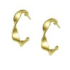 Guili Elegant Twisted Hoop Earrings – Sterling Silver with Gold & Rose Gold Plating, Perfect for Everyday Glamour & Sophisticated Style - 2 of 2