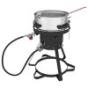 Nexgrill 10 qt Aluminum Fish and Wings Fryer Kit Model #840-0008 Black: Propane-Powered, 1-Burner, Outdoor Cooker - 3 of 4